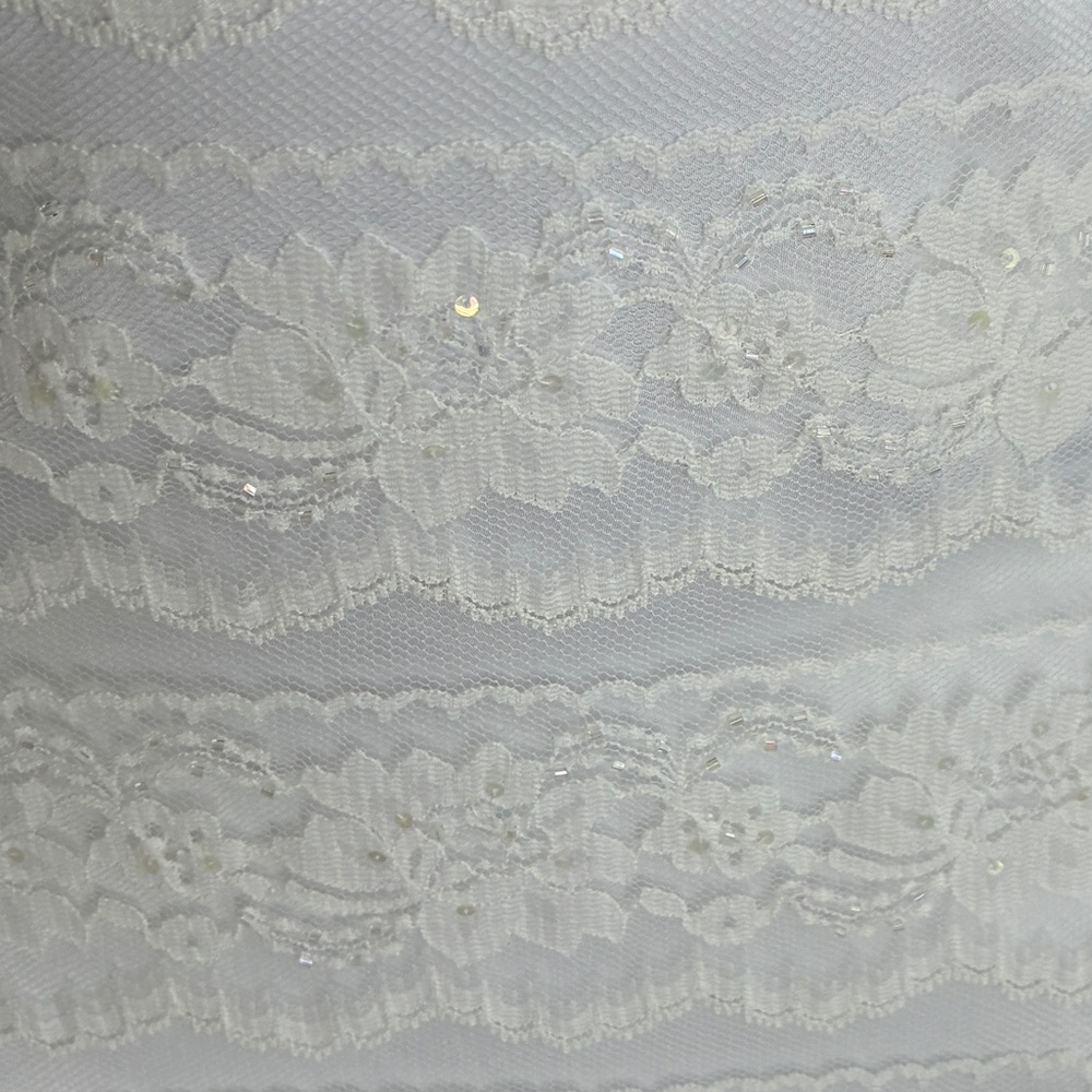 David’s Bridal Strapless Galina White Lace Dress - Picture 6 of 13